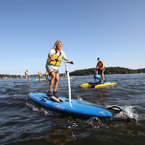 People enjoying water sports on Lake Hopatcong 