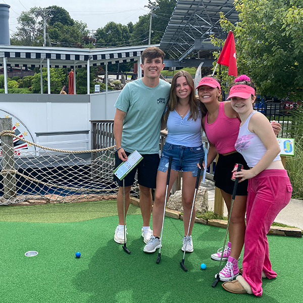 Group photo on golf course