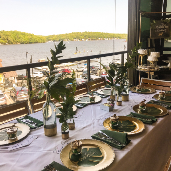 Baby Shower Jungle Themed Table Decor